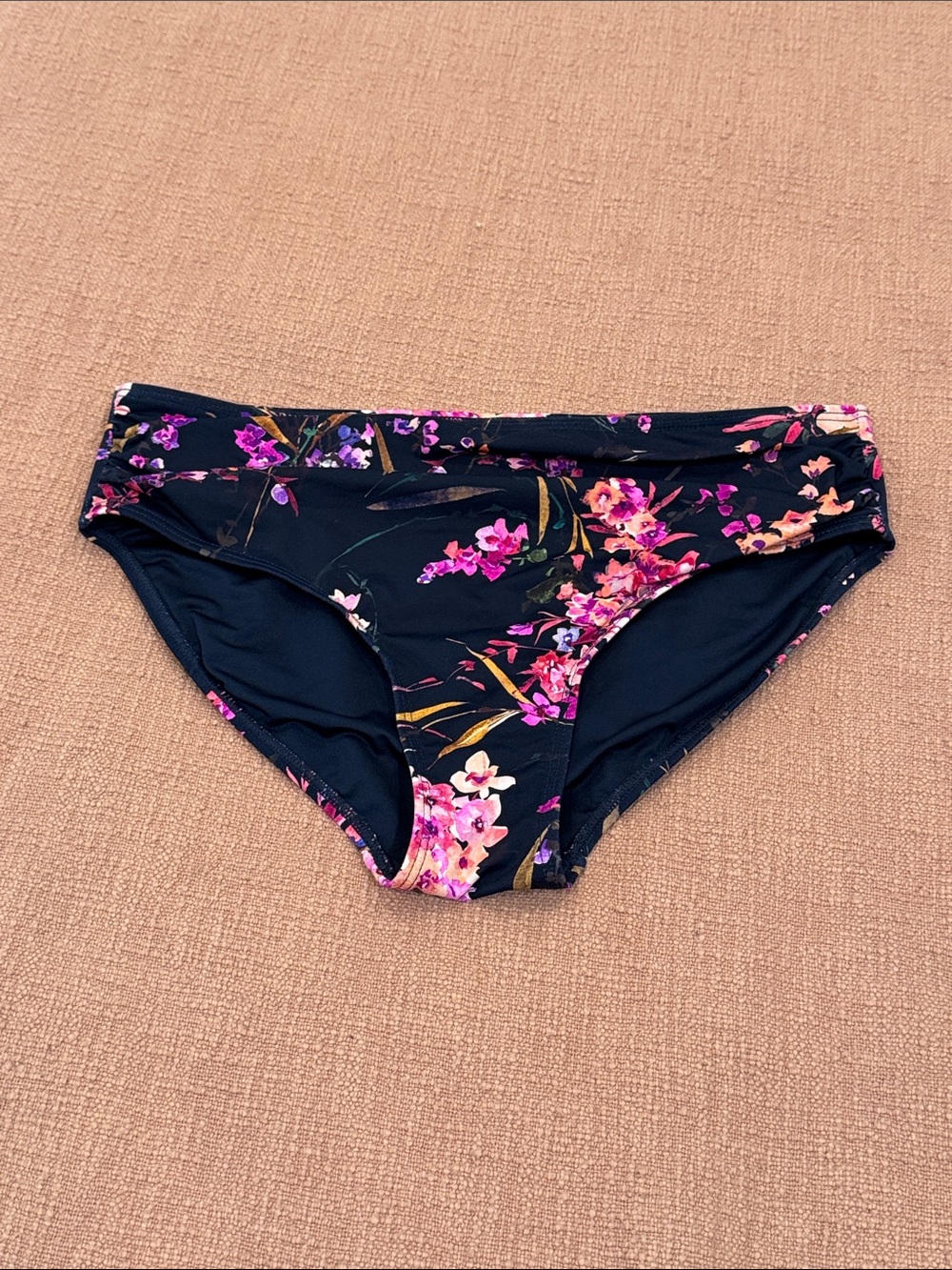 Almost new high rise wm’s Navy Floral Bikini Bottoms - Women's Swim